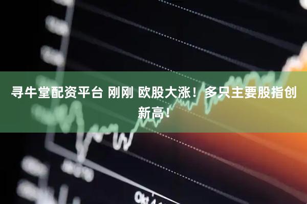 寻牛堂配资平台 刚刚 欧股大涨！多只主要股指创新高！